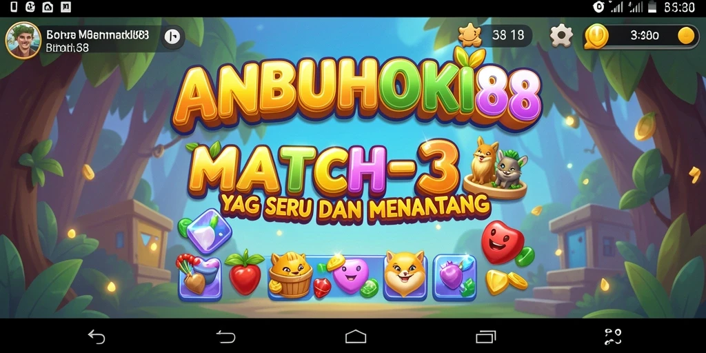 Tampilan menarik gameplay BANBUHOKI88 dalam aksi Match-3.