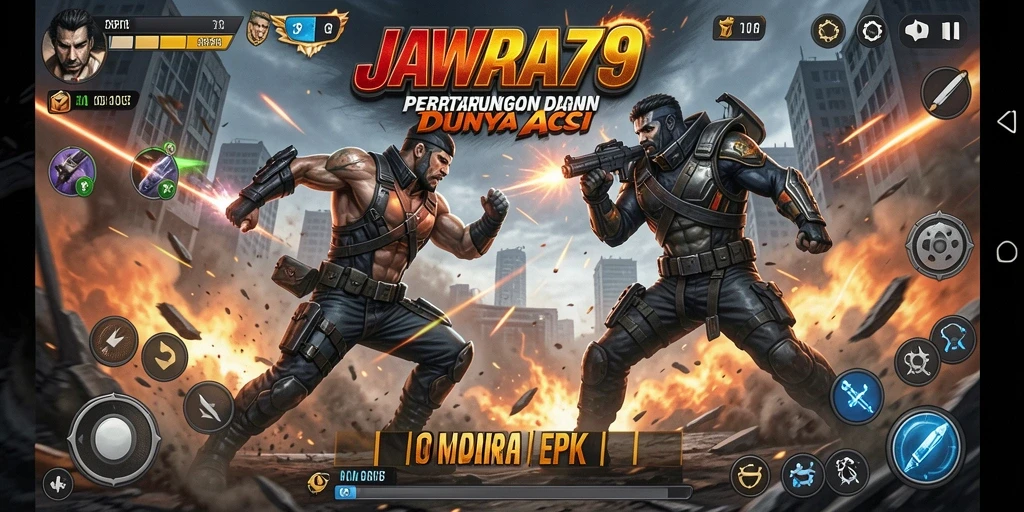 Tampilan gameplay JAWARA79 yang penuh aksi dan petualangan.