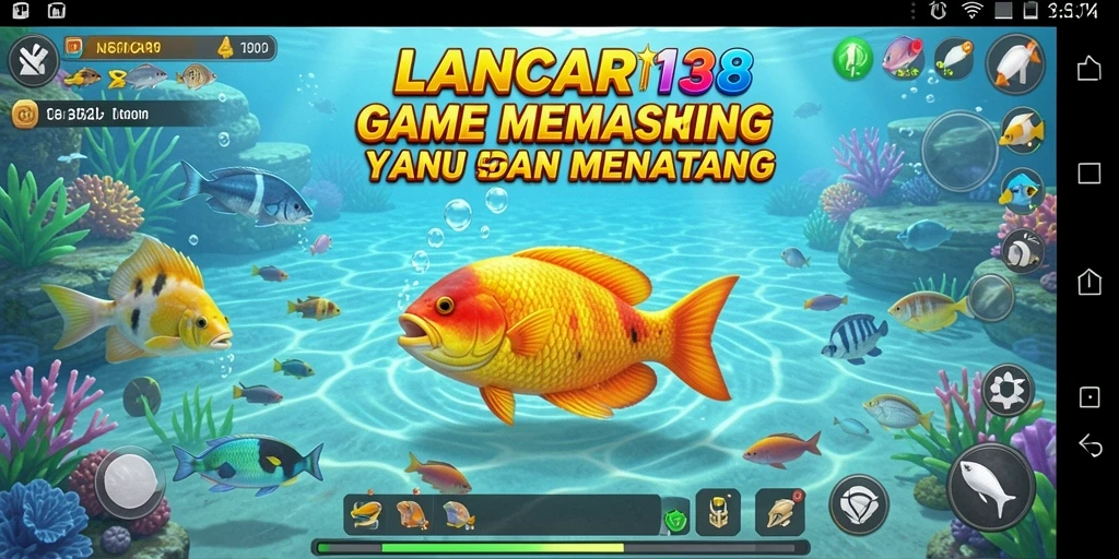 Tampilan gameplay <strong>LANCAR138</strong> dengan aksi memancing yang seru dan menarik.