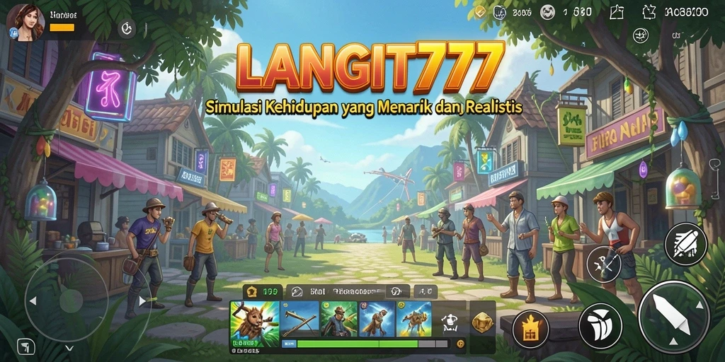 Tangkapan layar LANGIT777 menampilkan interaksi karakter dalam dunia simulasi yang realistis.
