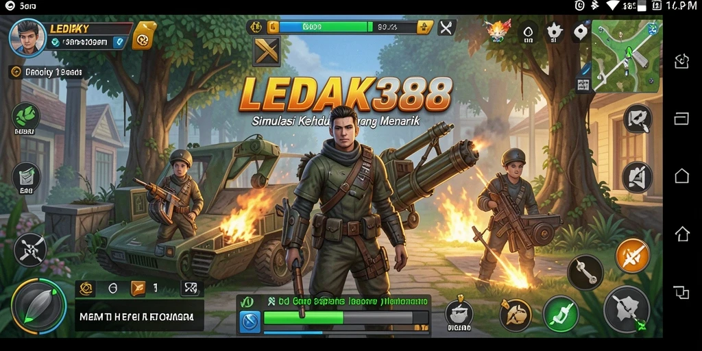 Tampilan gameplay menarik dari LEDAK388 dalam suasana simulasi.