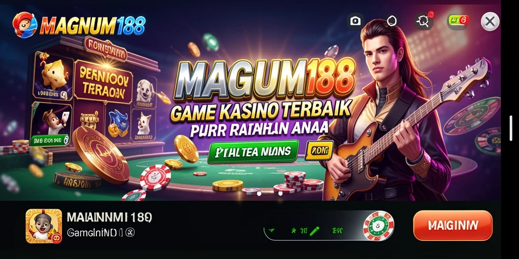 Screenshot MAGNUM188 menampilkan gameplay seru dengan desain modern.