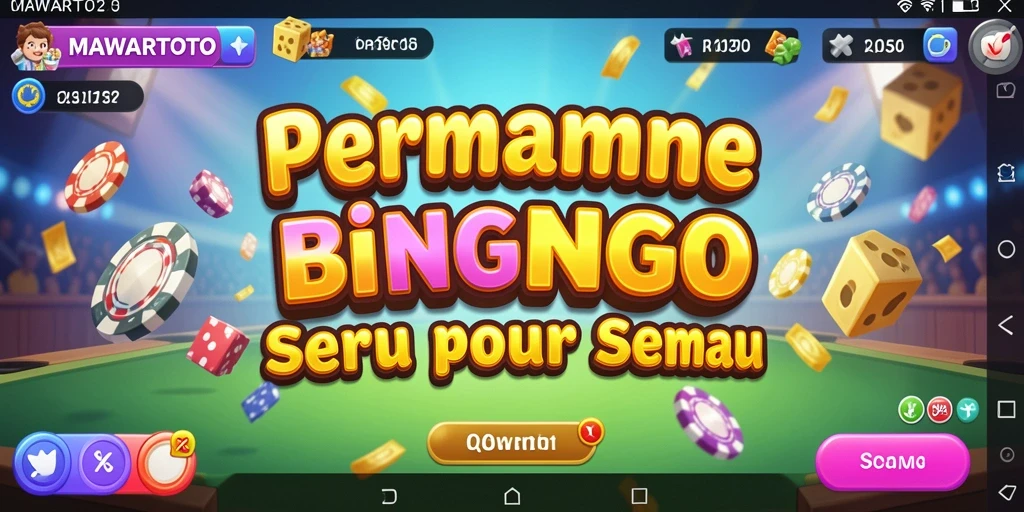 Tampilan utama gameplay Bingo di MAWARTOTO yang seru.