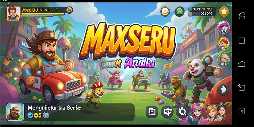 Tampilan seru gameplay dalam MAXSERU yang penuh tantangan.