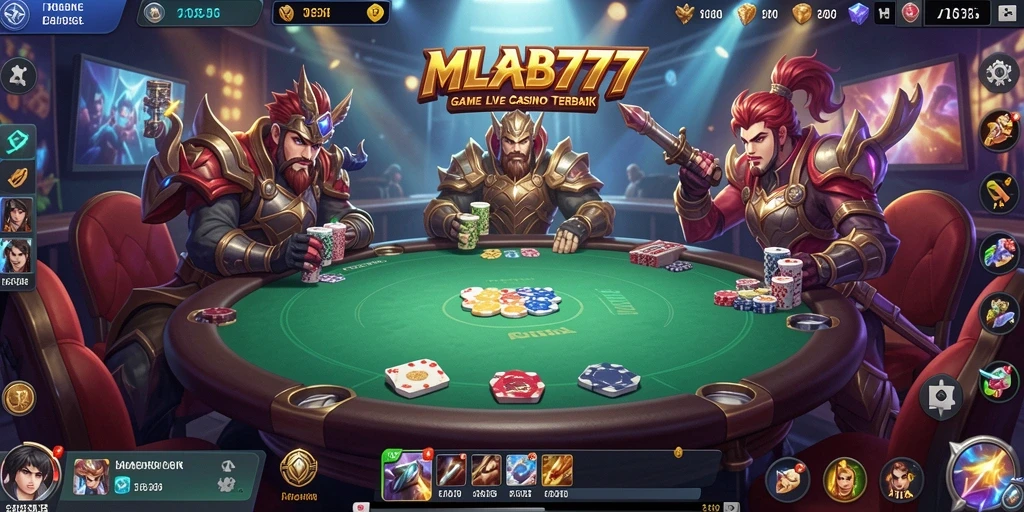 Tampilan antarmuka permainan Live Casino yang menarik dan interaktif.