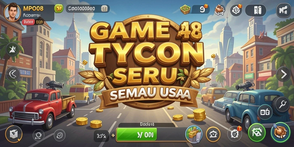 Screenshot MPO08 menampilkan berbagai aktivitas dalam gameplay Tycoon.