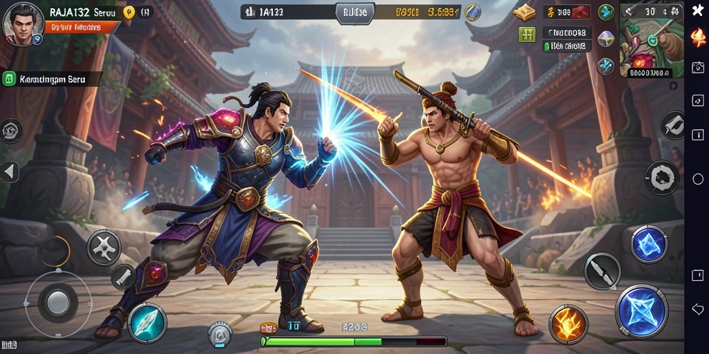 Gameplay action bertarung di RAJA132 yang mendebarkan.