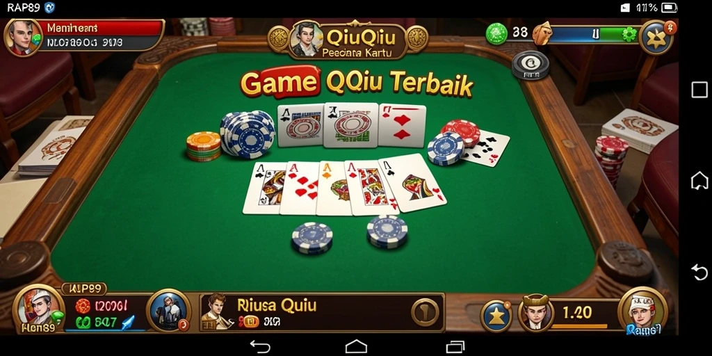 Screenshot menunjukkan gameplay seru dalam permainan QiuQiu RAP89.
