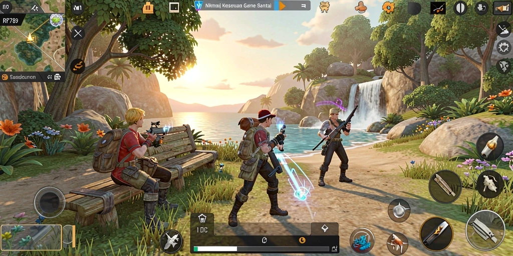 Tampilan gameplay <strong>RR789</strong> yang penuh warna dan menyenangkan.