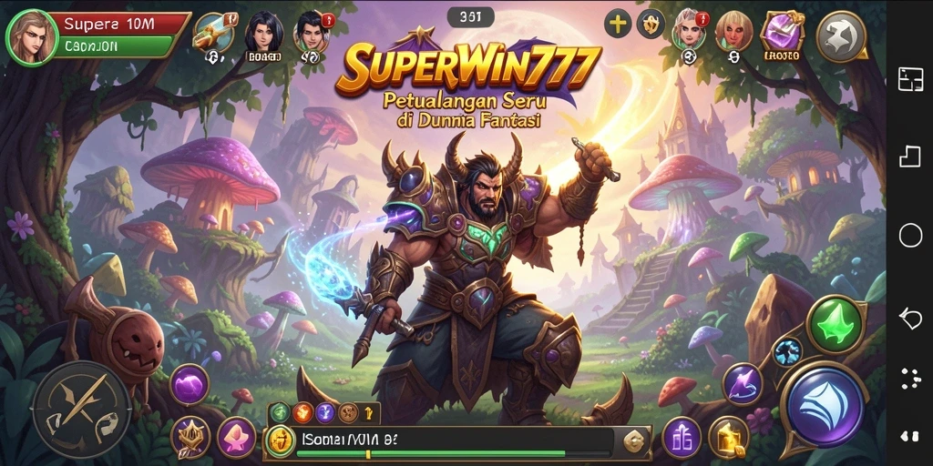 Screenshot permainan SUPERWIN777 dengan grafis menakjubkan dan elemen petualangan.