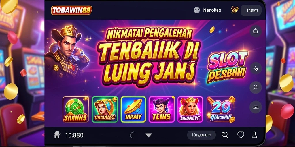 Tampilan gameplay Slot TOBAWIN88 yang menarik dan penuh warna.